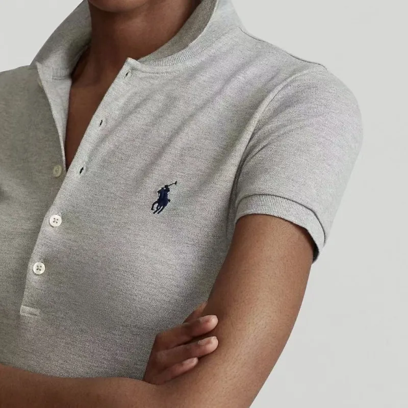 Polo Ralph Lauren SS24 Polo Shirt Women's Gray-3