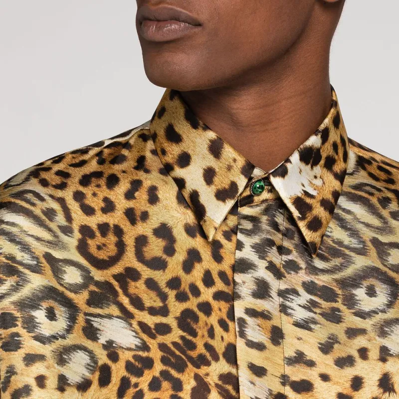 Roberto Cavalli Leopard print Long sleeved Shirt-4