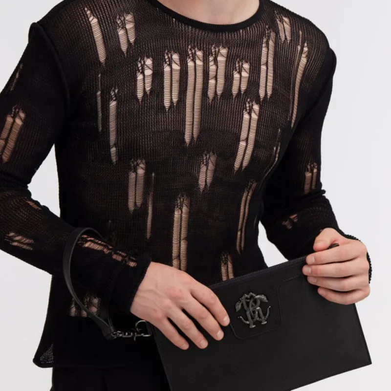 Roberto Cavalli SS24 Knitwear Men's Black-4