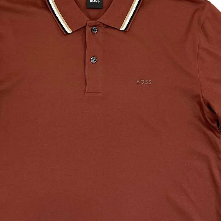 HUGO BOSS Polo Shirt Men's Dark Coffee-5