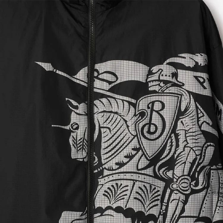 Burberry Ekd Lightweight Hooded Zip Up Jacket-5