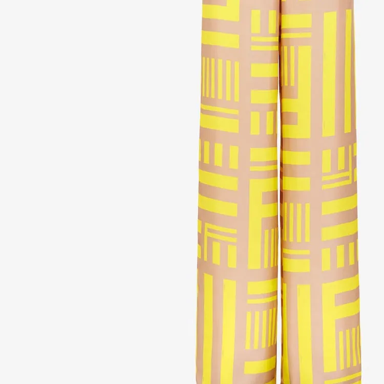 FENDI All Over FENDI Labyrinth Printed Trousers-5