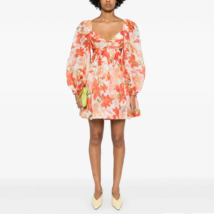 Zimmermann Tranquillity Sweetheart Neck Mini Dress-1