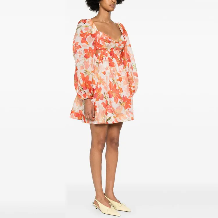 Zimmermann Tranquillity Sweetheart Neck Mini Dress-3
