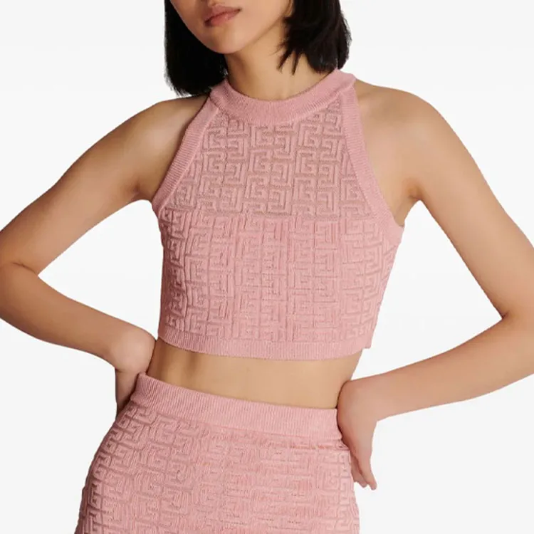 BALMAIN Pb Labyrinth Knit Top-2