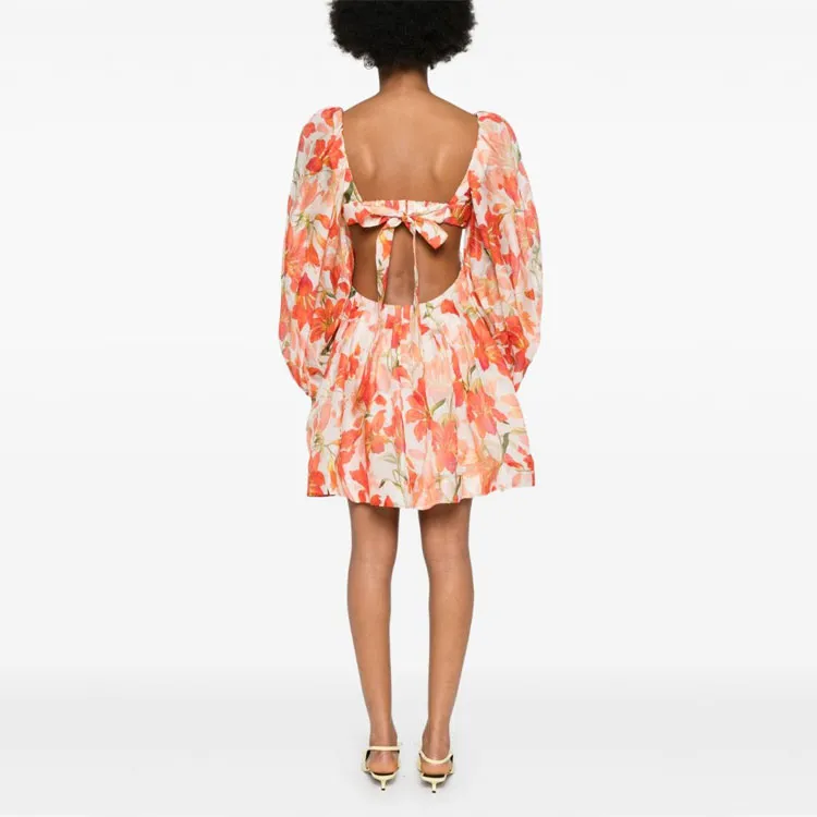 Zimmermann Tranquillity Sweetheart Neck Mini Dress-2