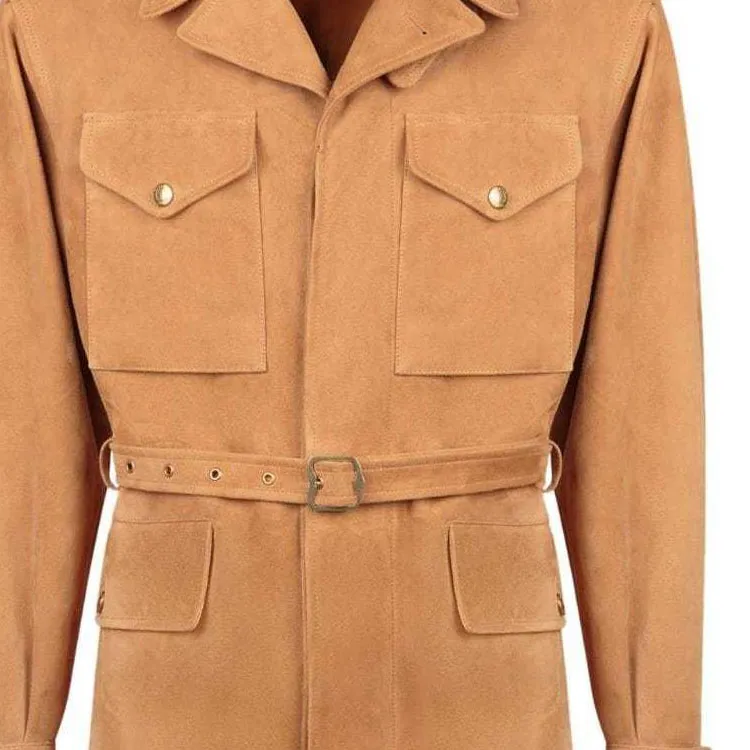 BALLY Belted Suede Jacket-3