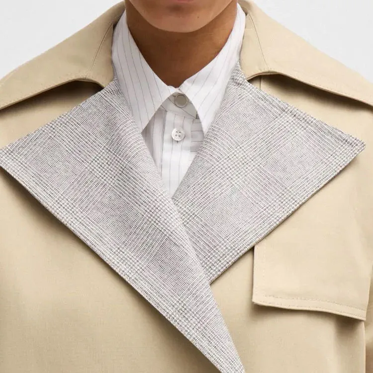 HUGO BOSS Prince Of Wales Check Trench Coat-4