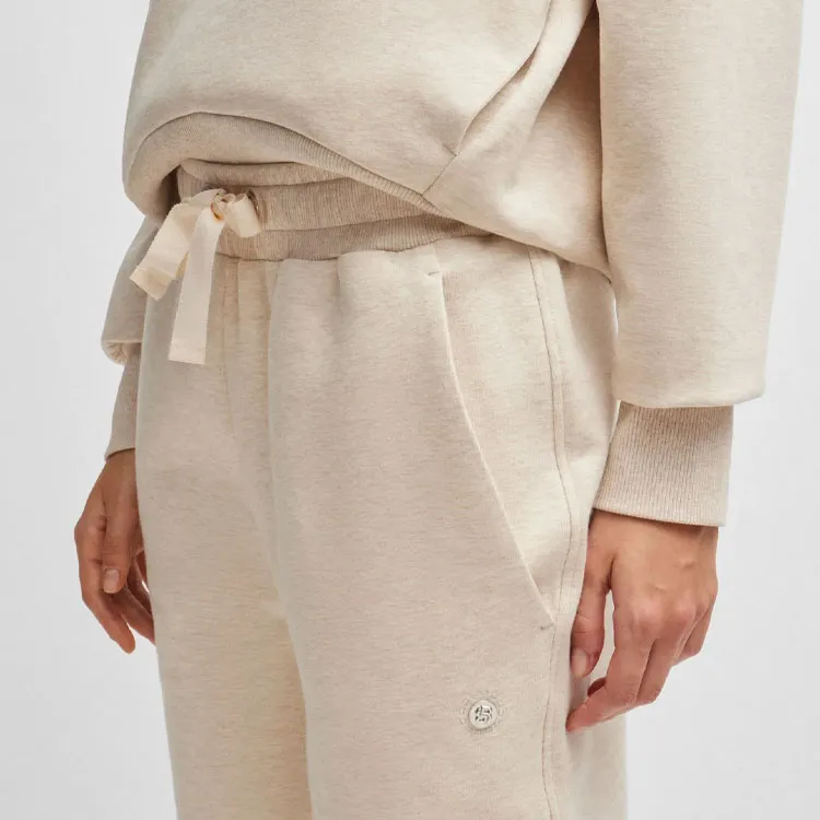 HUGO BOSS Knitted Sweatpants Women's Natural Yellow-3