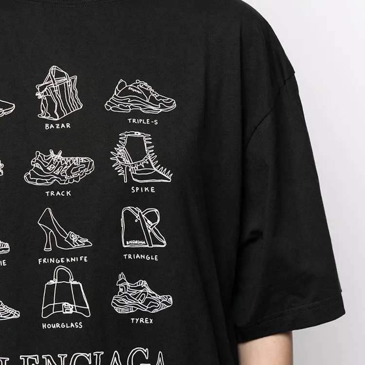 Balenciaga T Shirts Women's Black-4
