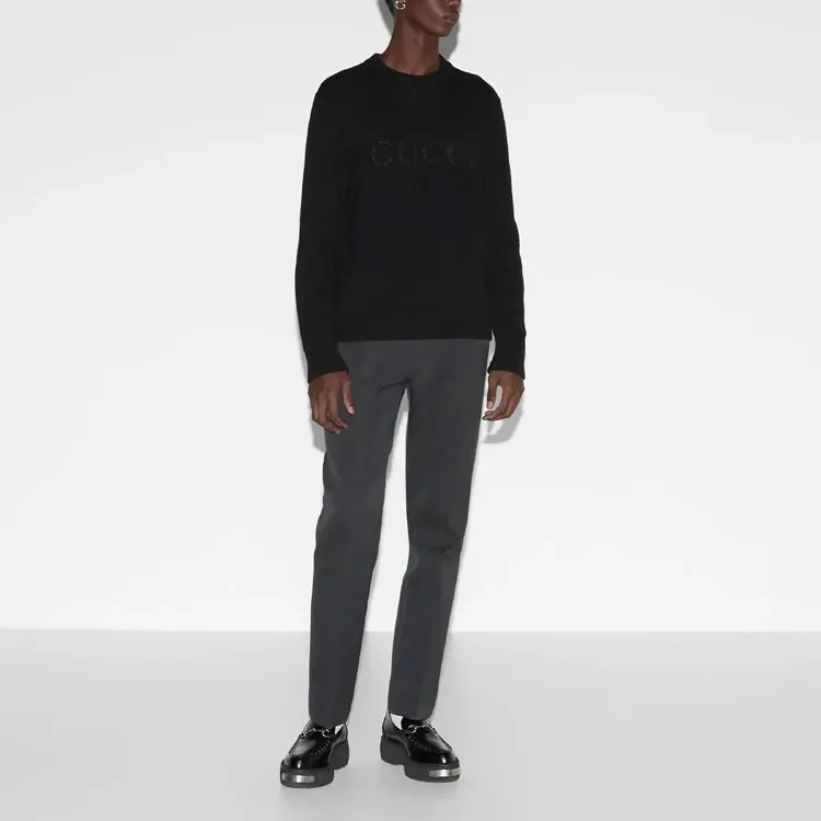 GUCCI Gg Sequinned Jumper-4