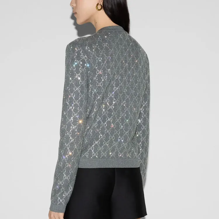 GUCCI Gg Embellished Cardigan-3