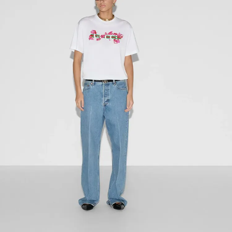 GUCCI Web Printed T Shirt-1