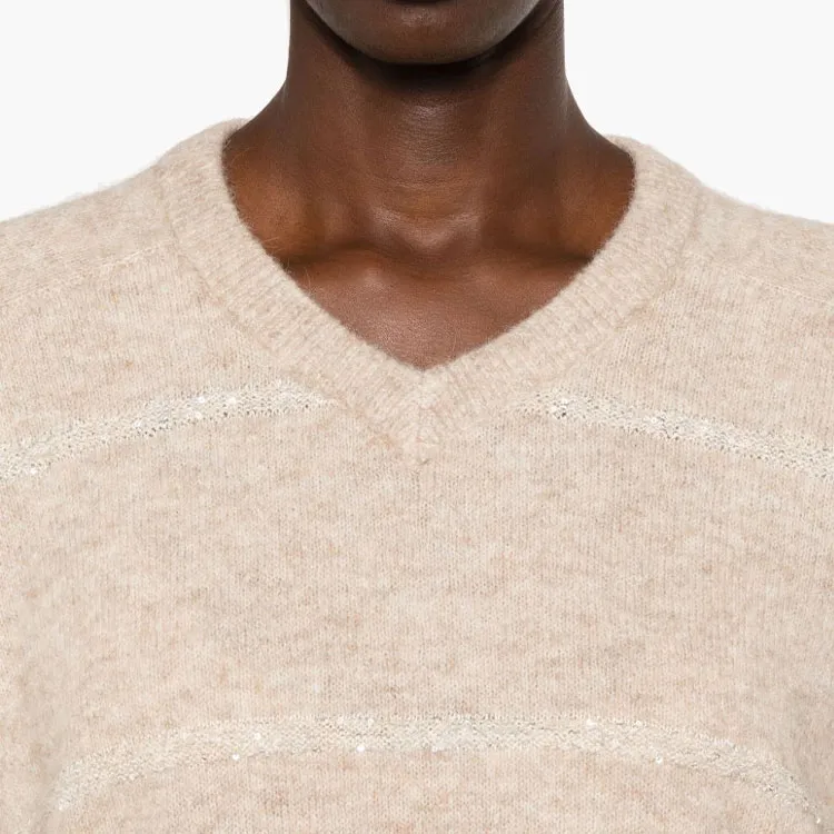 Brunello Cucinelli Sequin Embellished Knitted Zipped Cardigan-4