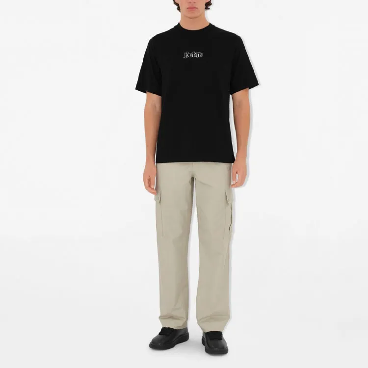Burberry Flocked logo T shirt-1