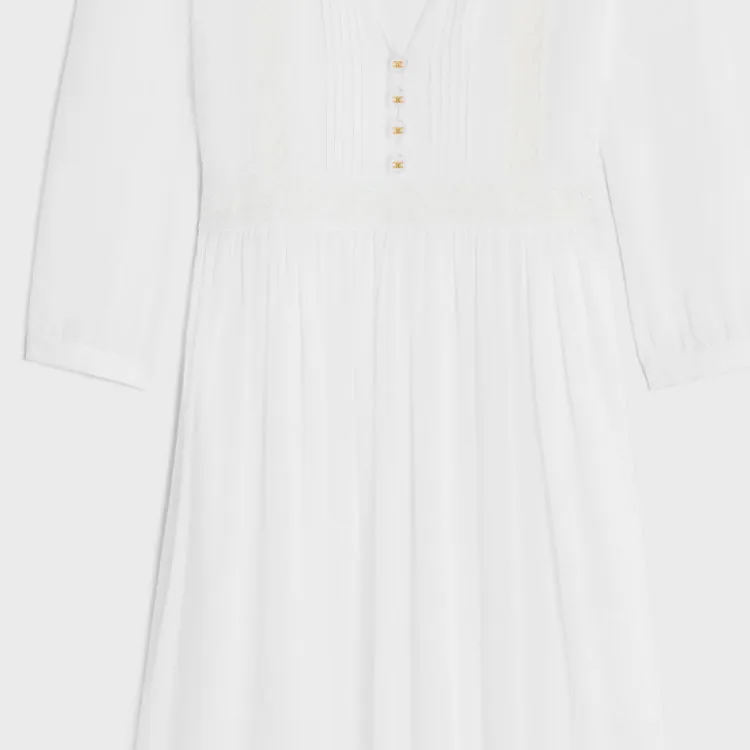 CELINE Maxi Dress In Cotton Twill-2