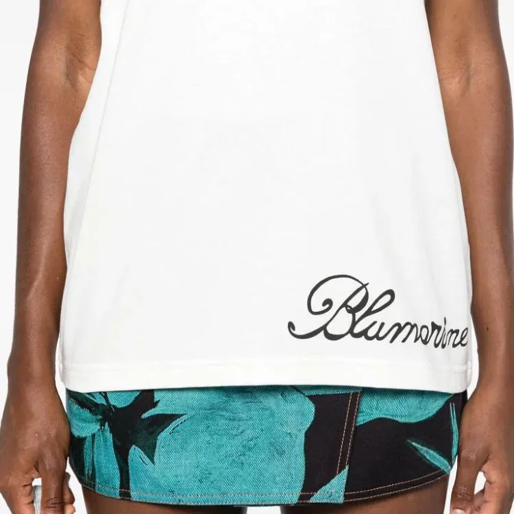 Blumarine Logo print T shirt-4