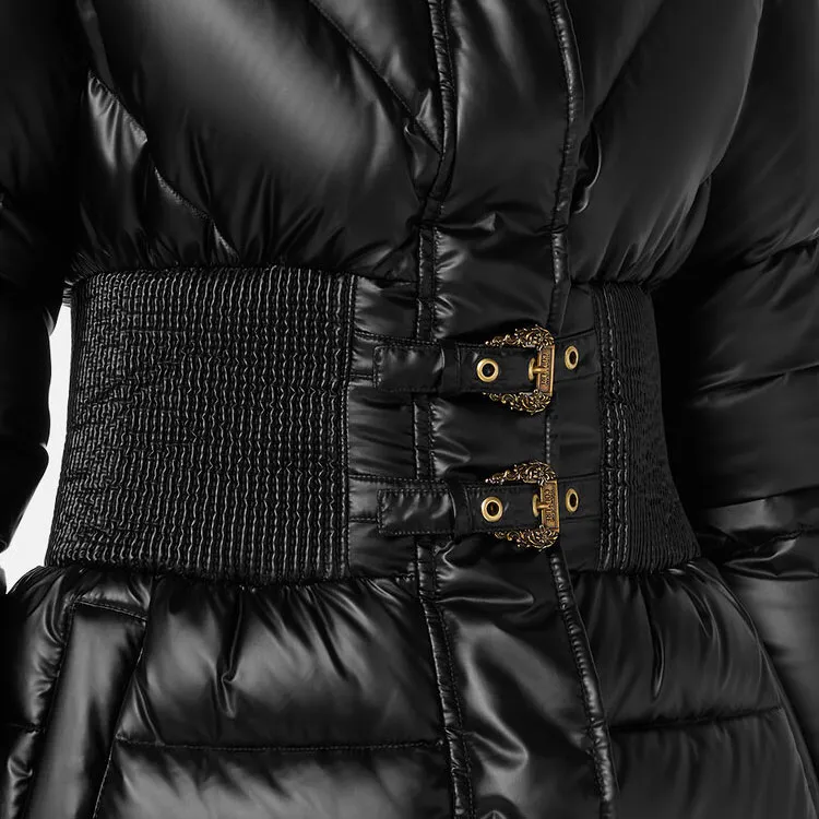 VERSACE JEANS COUTURE Baroque buckle Padded Jacket-5