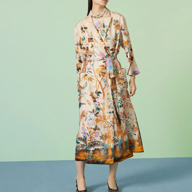 GUCCI FW23 Pajama Robe Women's Ivory-1