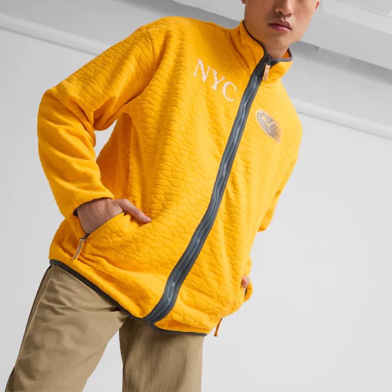 PUMA NYC Long Run Fleece Jacket Jacket Men Saffron-2