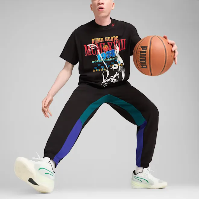 PUMA Basketball Collection Knitted Sweatpants Men's Black-2