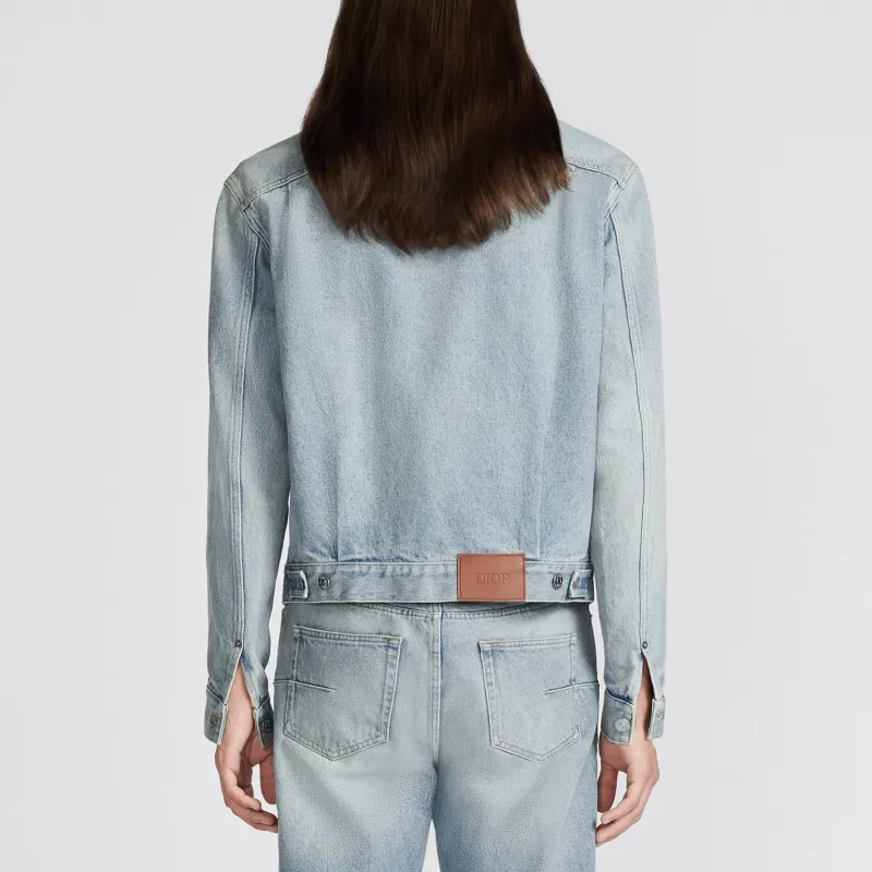 DIOR FW23 Denim Jacket Men's Light Blue-3
