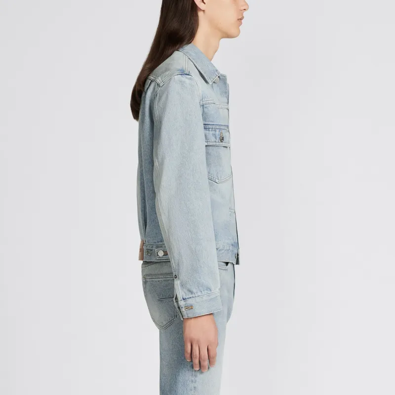 DIOR FW23 Denim Jacket Men's Light Blue-4