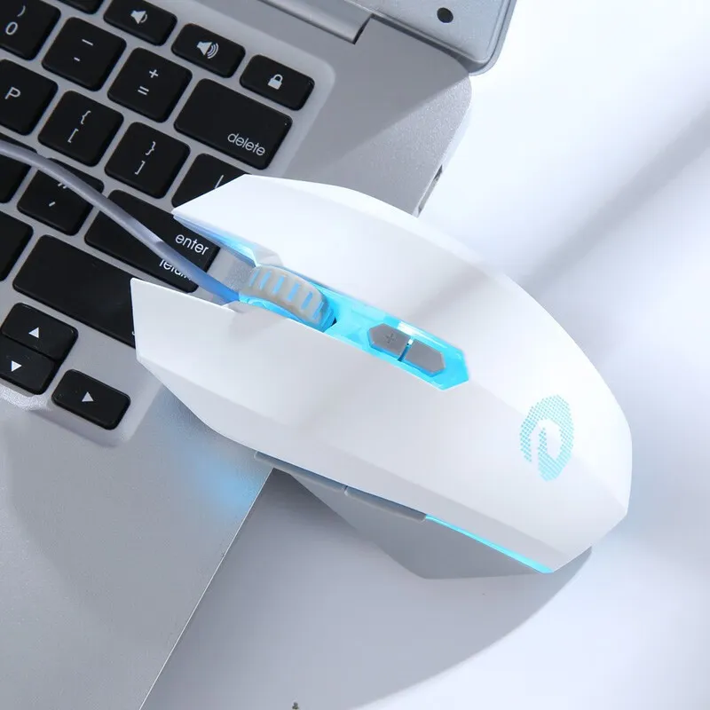 Dareu EM915 Wired Connection Esports Gaming Macro 6000DPI Crackle Eye Catching Glow Comfortable Feel Mouse-2