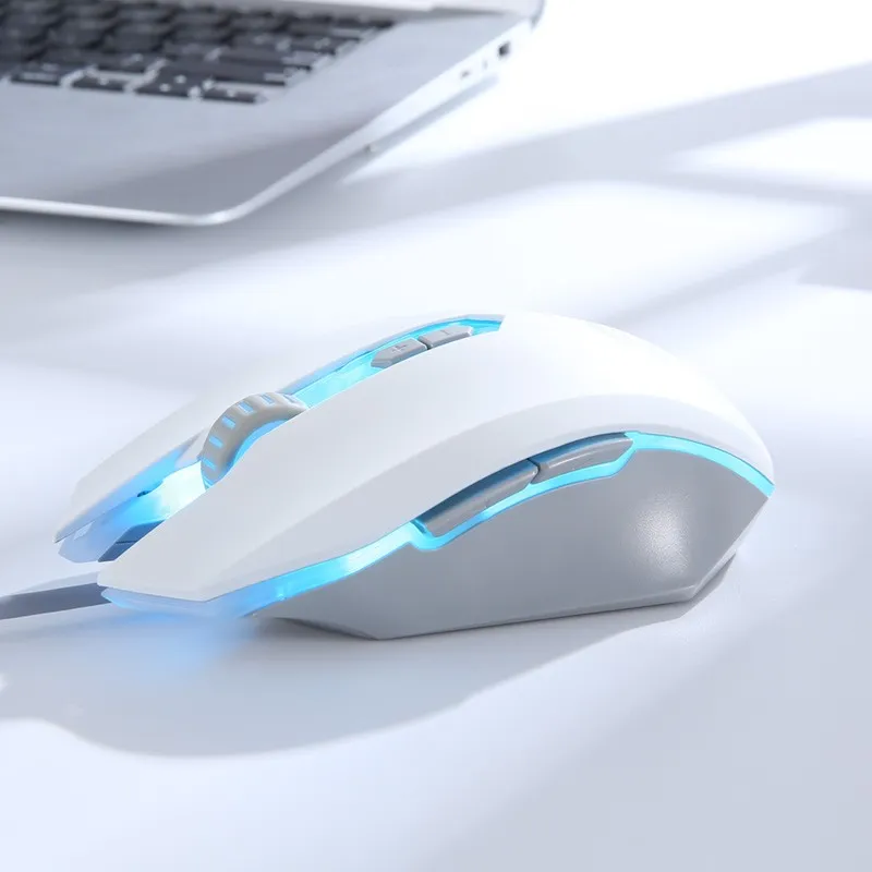 Dareu EM915 Wired Connection Esports Gaming Macro 6000DPI Crackle Eye Catching Glow Comfortable Feel Mouse-1
