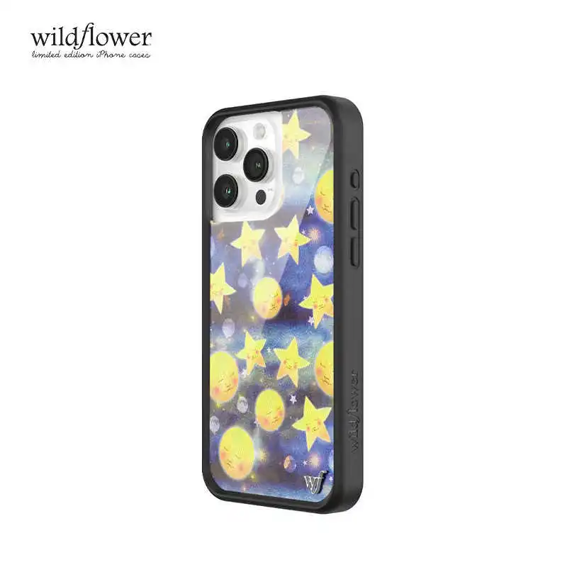 WILDFLOWER Rubber Material Minimalist Style Phone Cases Compatible With IPhone 16 Pro Max Artistic-2