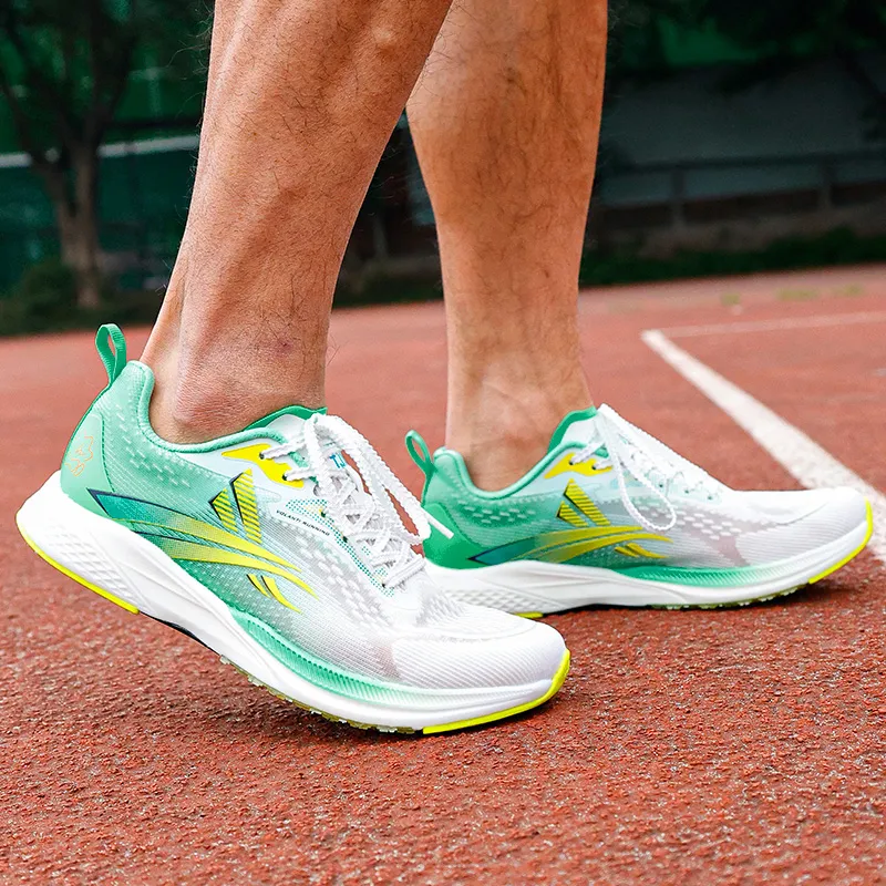 Volanti 911 Dream Lightning Cushioning And Breathable Low Top Running Shoes Unisex White Green-6