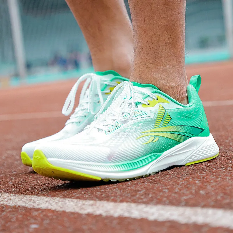 Volanti 911 Dream Lightning Cushioning And Breathable Low Top Running Shoes Unisex White Green-7
