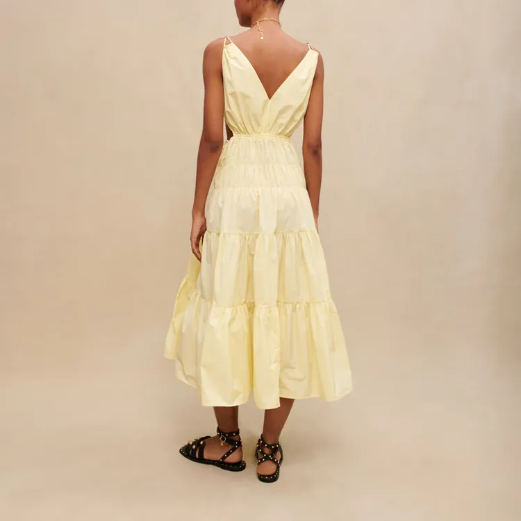 Maje Sleeveless Dresses Women's Yellow-2