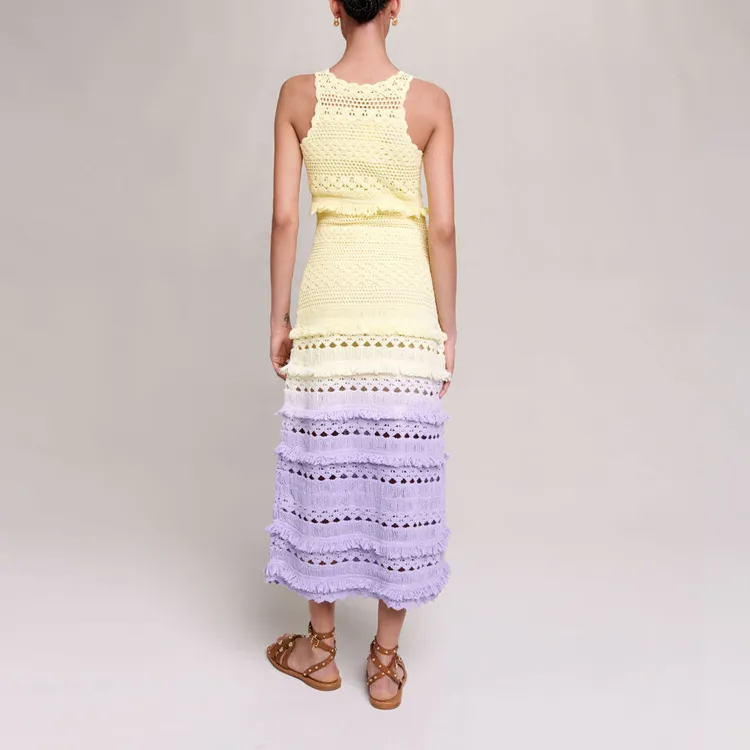 Maje Sleeveless Dresses Women's Yellow-2