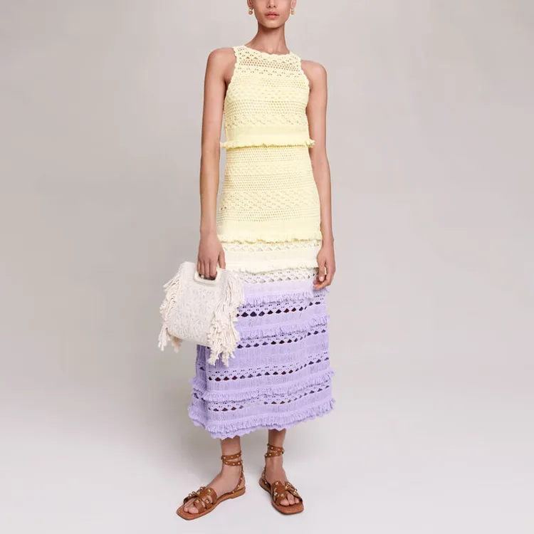Maje Sleeveless Dresses Women's Yellow-1