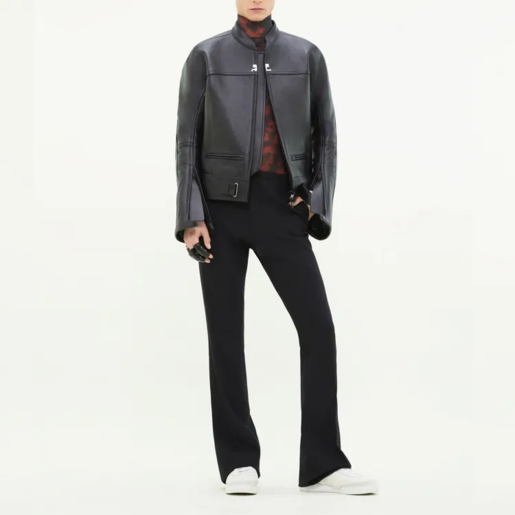 Courrèges Scuba Leather Bomber Jacket-4