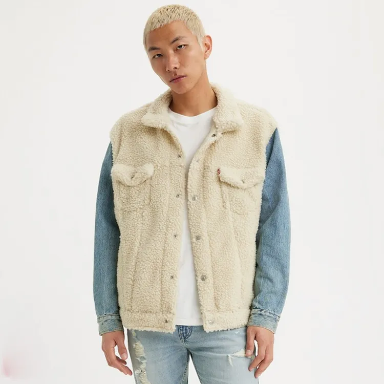 Levis Denim Jackets Men Blue White Multicolor-2