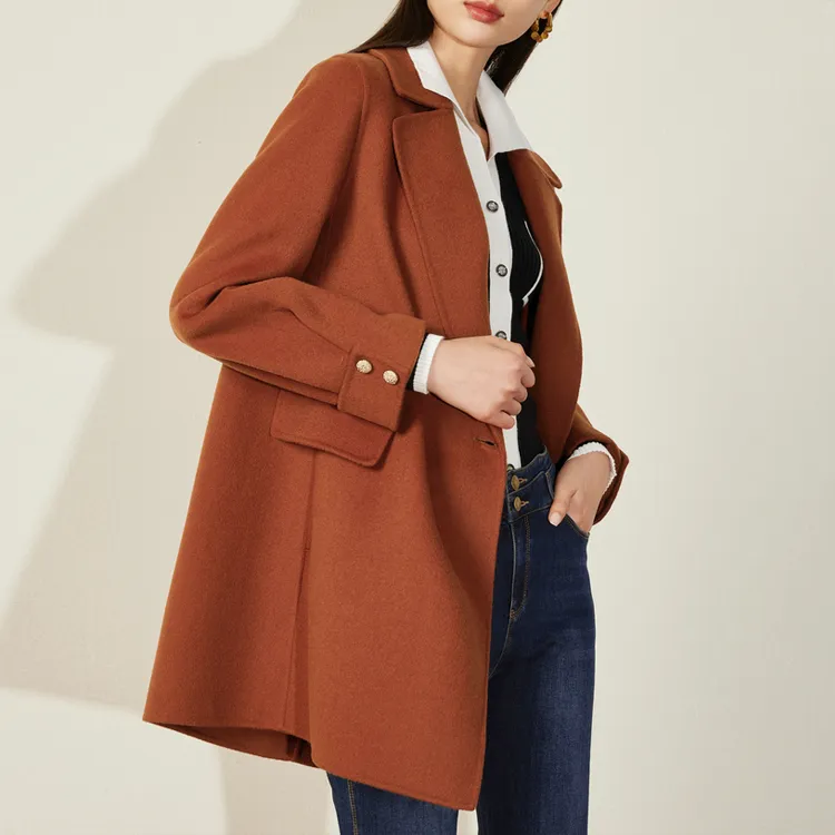 JZ. ANNAKRO Coats Women's Red Coffee-2