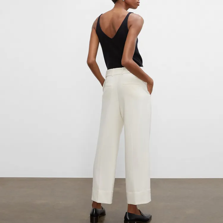 CLUB MONACO Casual Pants Women's Ecru-3