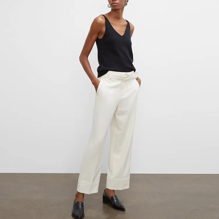 CLUB MONACO Casual Pants Women's Ecru-2