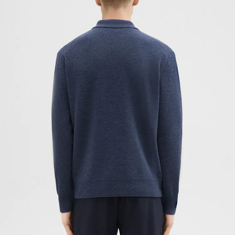 THEORY Sweater Men's Marine Blue Mixed Color-3
