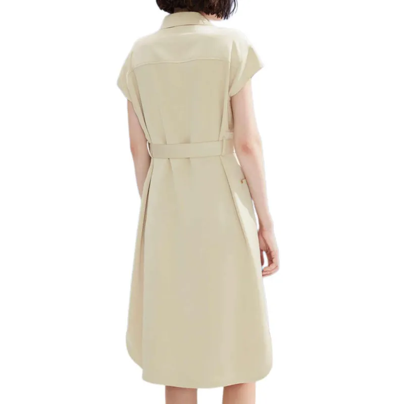 DKNY Short Sleeved Dress Women's Light Apricot-1