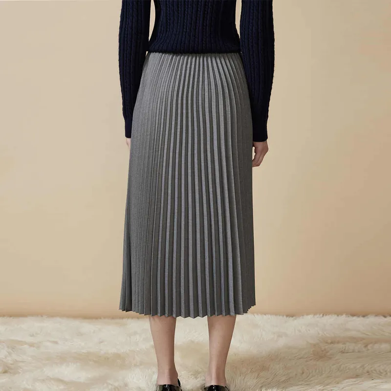 DKNY Casual Long Skirt Women's Heather Gray-1