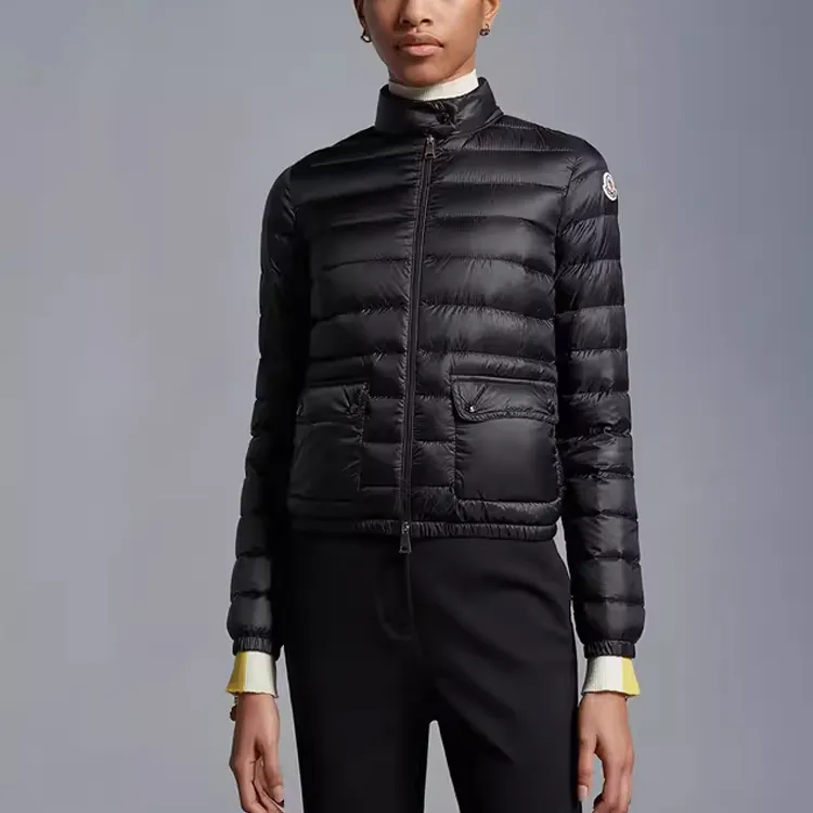 Moncler Women's Lans Short Down Jacket Black-1