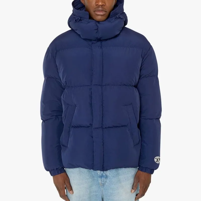 DIESEL Puffer Jacket Men's Blue-1