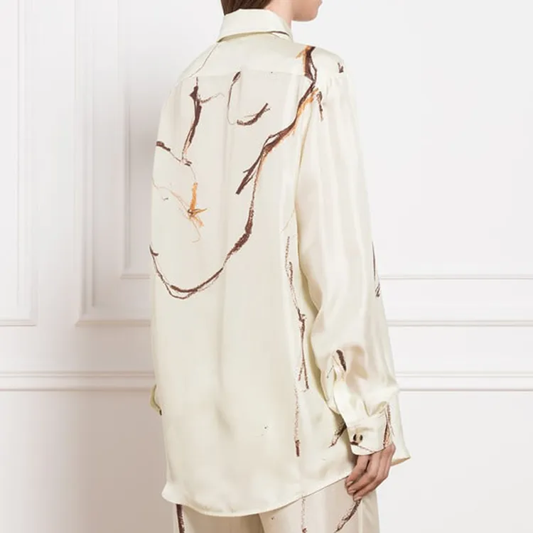 NANUSHKA Oversize Printed Silk Shirt-2
