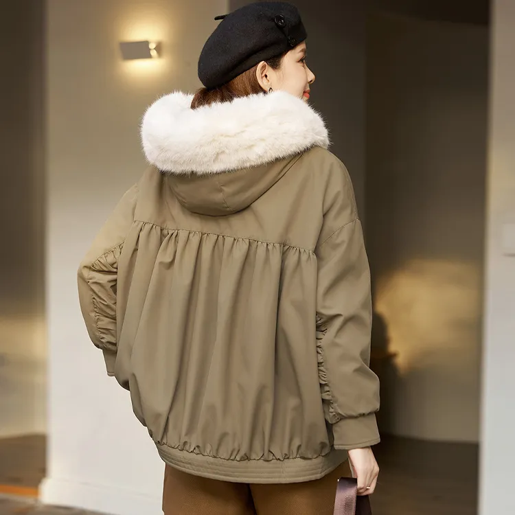 Itisf4 Parka Coat Women's Khaki-2