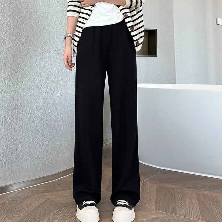 Lulupeach Casual Pants Women's Black-1