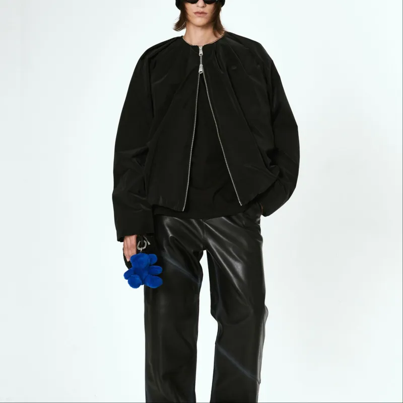 ADER ERROR Pleat detail Padded Bomber Jacket-2