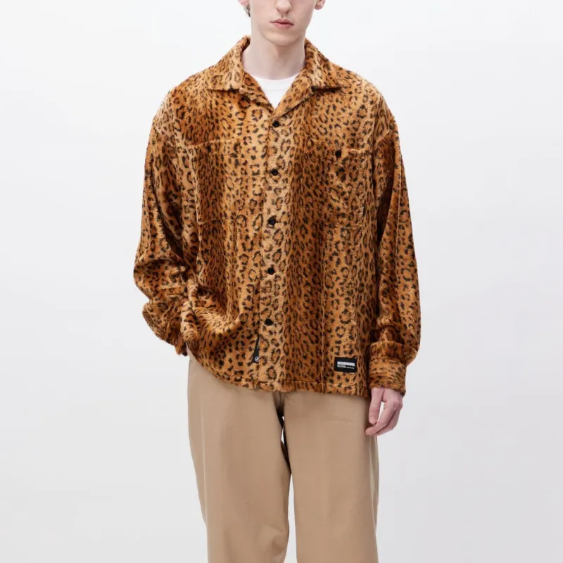 NEIGHBORHOOD Leopard Fur Long Sleeve Shirt-1